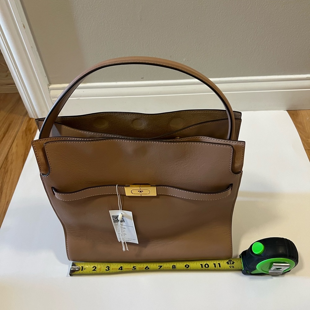 🔥 Tory Burch Lee Radziwill Double Satchel Bag Purse mallow - Picture 6 of 11